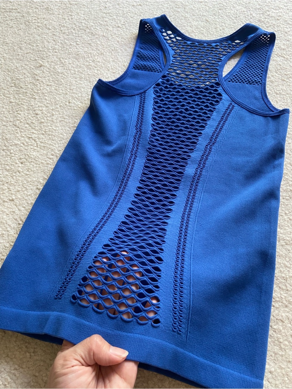 UNIQUE Women's stretchy Honeycomb design Tank Top